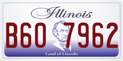 IL license plate B607962