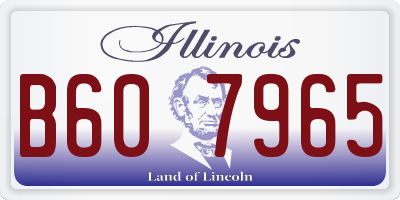 IL license plate B607965