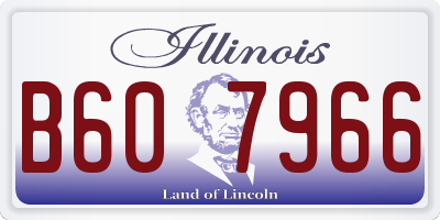 IL license plate B607966