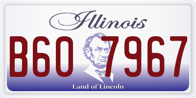 IL license plate B607967
