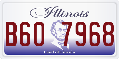 IL license plate B607968