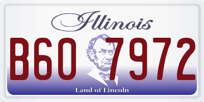 IL license plate B607972