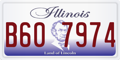 IL license plate B607974