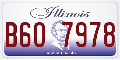 IL license plate B607978