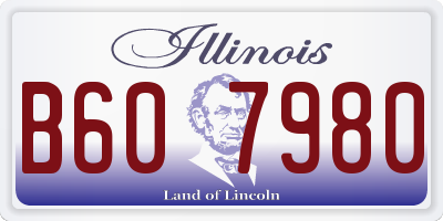 IL license plate B607980