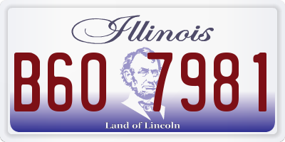 IL license plate B607981