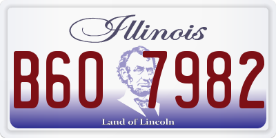 IL license plate B607982