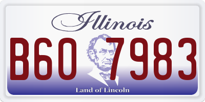 IL license plate B607983