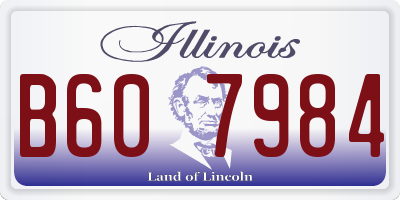 IL license plate B607984