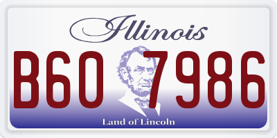 IL license plate B607986