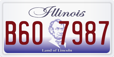 IL license plate B607987