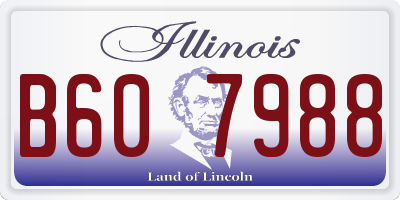 IL license plate B607988