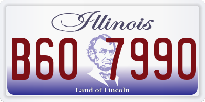 IL license plate B607990