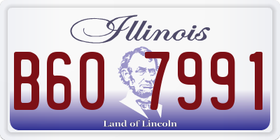 IL license plate B607991