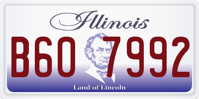 IL license plate B607992