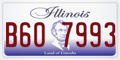 IL license plate B607993