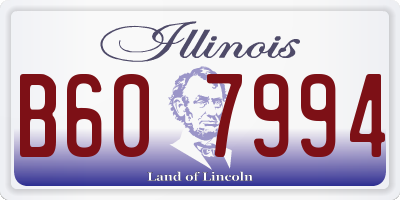 IL license plate B607994
