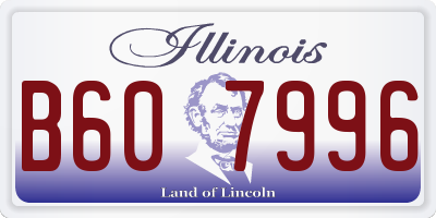 IL license plate B607996