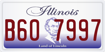IL license plate B607997
