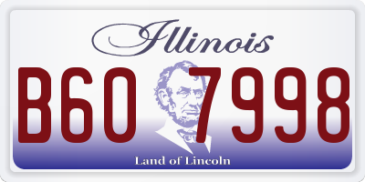 IL license plate B607998