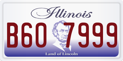 IL license plate B607999