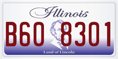 IL license plate B608301