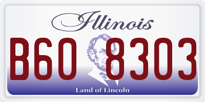 IL license plate B608303