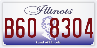 IL license plate B608304