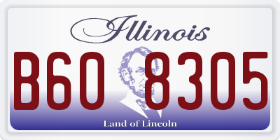 IL license plate B608305