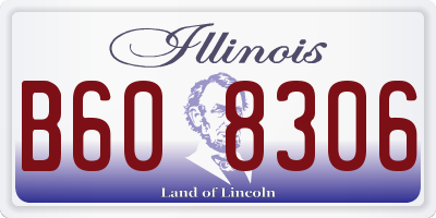 IL license plate B608306