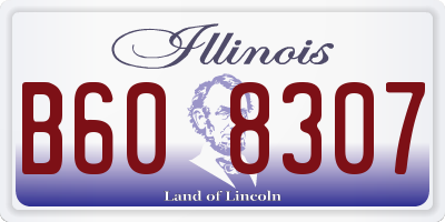 IL license plate B608307