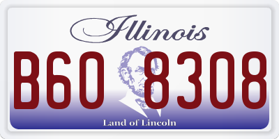 IL license plate B608308