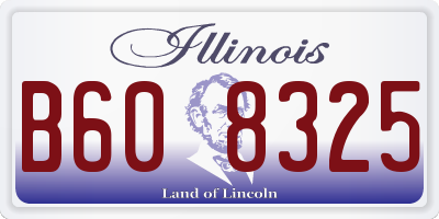 IL license plate B608325