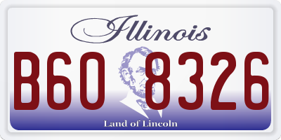 IL license plate B608326