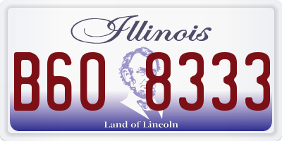 IL license plate B608333