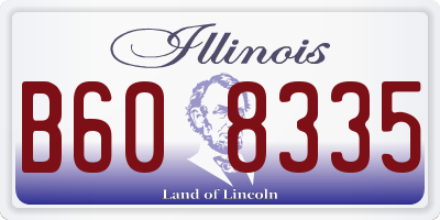 IL license plate B608335