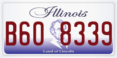 IL license plate B608339