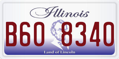 IL license plate B608340