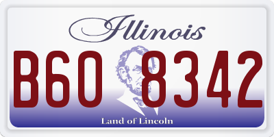 IL license plate B608342