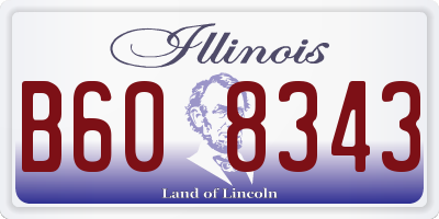 IL license plate B608343