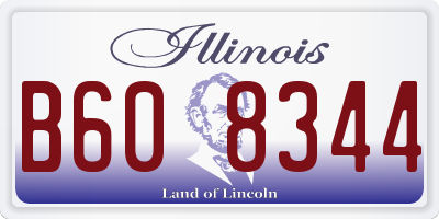 IL license plate B608344