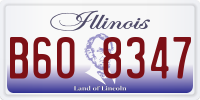 IL license plate B608347