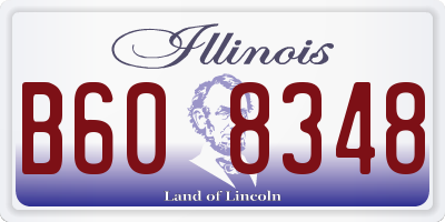 IL license plate B608348