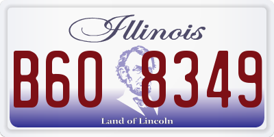 IL license plate B608349