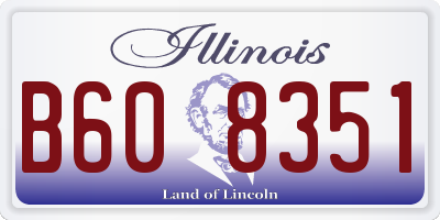 IL license plate B608351