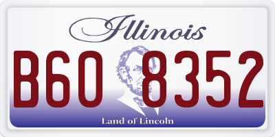 IL license plate B608352