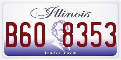 IL license plate B608353