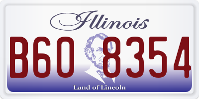 IL license plate B608354