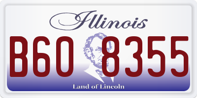 IL license plate B608355