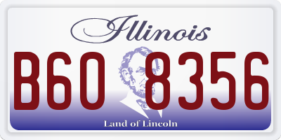 IL license plate B608356